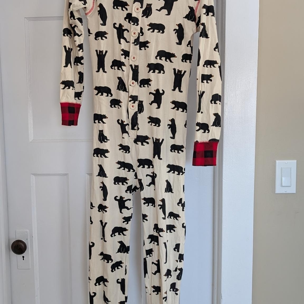 Little Blue House black bear onesie Pyjamas